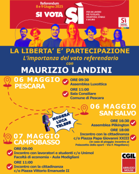 LA LIBERTA' E' PARTECIPAZIONE: L'importanza del voto referendario con MAURIZIO LANDINI!